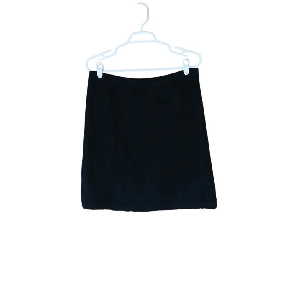 J. Crew Vintage Black Boucle Wool Midi Skirt Size 10